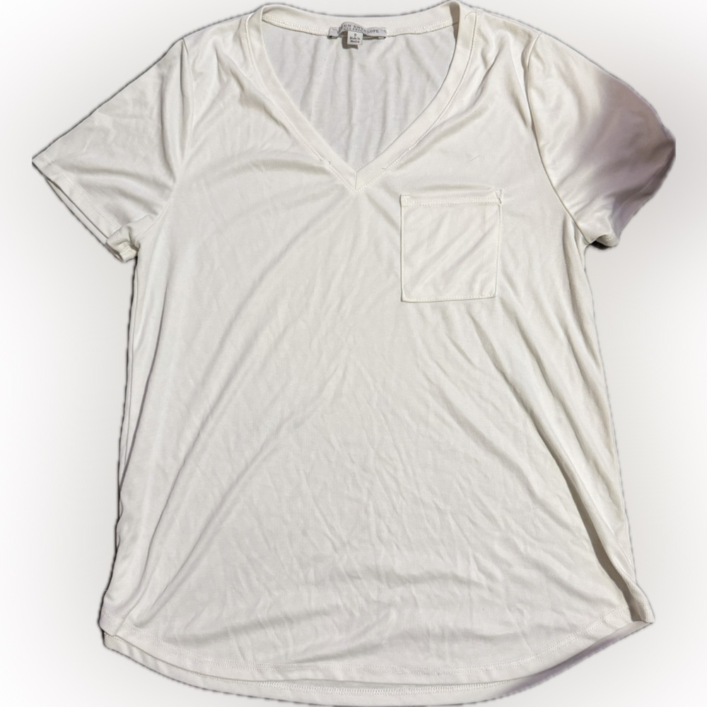 White V-Neck T-Shirt
